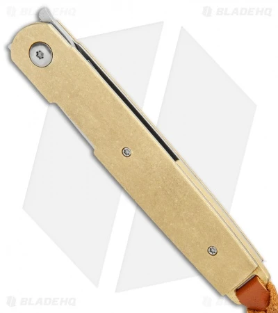 Boker Plus Kansei Matsuno LRF Liner Lock Knife Brass (3" Satin) 2 Boker Plus Kansei Matsuno LRF Liner Lock Knife Brass (3" Satin) - Image 2