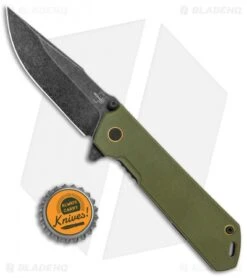 Boker Plus Kihon Spring Assisted Knife Green G-10 (3.5" Black SW ) 01BO164 -Boker Boker Plus Kihon SA Green G 10 Black SW BHQ 120658 jr bottlecap