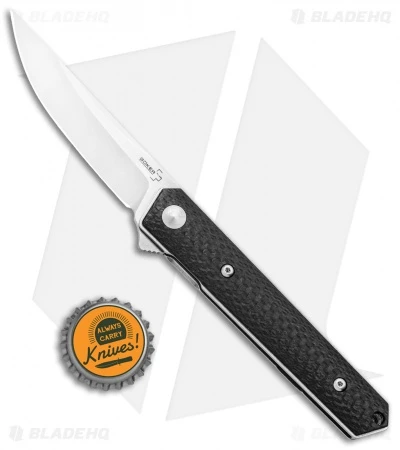 Boker Plus Mini Kwaiken Flipper Folding Knife Carbon Fiber (3.13" Satin D2) 4 Boker Plus Mini Kwaiken Flipper Folding Knife Carbon Fiber (3.13" Satin D2) - Image 4