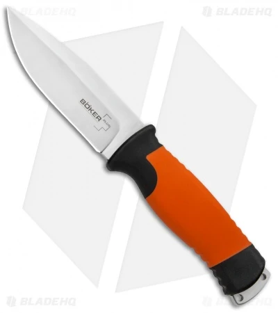 Boker Plus Outdoorsman Fixed Blade Knife Orange (4.6" Satin) 02BO014 1 Boker Plus Outdoorsman Fixed Blade Knife Orange (4.6" Satin) 02BO014
