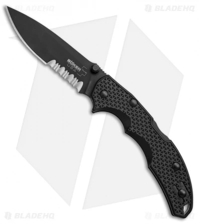 Boker Plus Patriot Lock Back Knife Black GFN (3.4" Black Serr) 01BO371 1 Boker Plus Patriot Lock Back Knife Black GFN (3.4" Black Serr) 01BO371