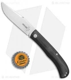Boker Plus Slack Slip Joint Folding Knife Black G-10 (3.25" Satin) 01BO065 -Boker Boker Plus Slack slip joint black G10 satin BHQ 71287 jr bottlecap