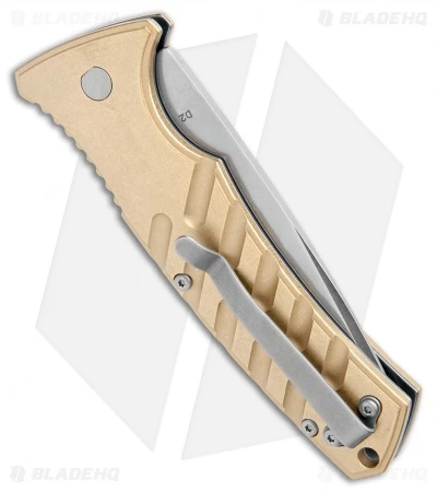 Boker Plus Strike Brass Automatic Knife (3.25" Stonewash) 3 Boker Plus Strike Brass Automatic Knife (3.25" Stonewash) - Image 3