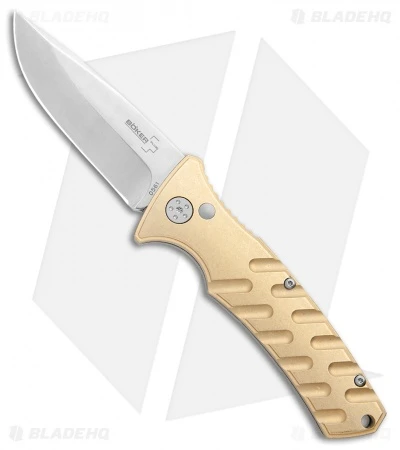 Boker Plus Strike Brass Automatic Knife (3.25" Stonewash) 1 Boker Plus Strike Brass Automatic Knife (3.25" Stonewash)
