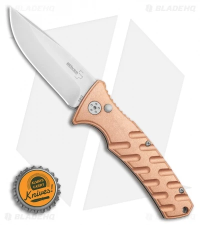 Boker Plus Strike Copper Automatic Knife (3.25" Stonewash) 4 Boker Plus Strike Copper Automatic Knife (3.25" Stonewash) - Image 4