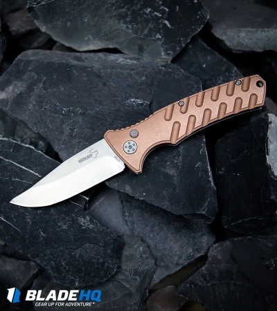 Boker Plus Strike Copper Automatic Knife (3.25" Stonewash) 5 Boker Plus Strike Copper Automatic Knife (3.25" Stonewash) - Image 5