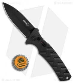 Boker Plus Strike Dagger Automatic Knife Black (3.25" Black D2) -Boker Boker Plus Strike Dagger Auto Black Black 01BO428NSOI BHQ 97035 jr bottlecap