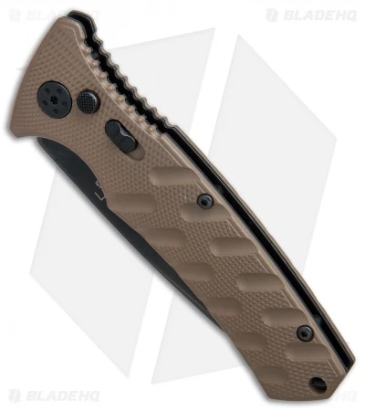 Boker Plus Strike Tanto Automatic Coyote Brown (3.25" Black SW Serr) 01BO425N 3 Boker Plus Strike Tanto Automatic Coyote Brown (3.25" Black SW Serr) 01BO425N - Image 3