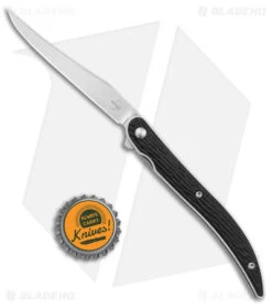 Boker Plus Texas Toothpick Liner Lock Knife Black G-10 (3.5" Satin) -Boker Boker Plus Texas Toothpick LL Black G 10 Satin BHQ 146707 jr bottlecap