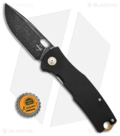 Boker Plus Vox Fieldfolder Liner Lock Knife Black G-10 (3.4" Black Stonewash) -Boker Boker Plus Vox Field Folder LL Knife Black G10 3in Black Stonewash BHQ 139159 td size