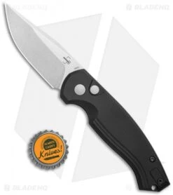 Boker Plus Vox Karakurt Automatic Knife Black Aluminum (3" Stonewash) 01BO363 -Boker Boker Plus Vox Karakurt Auto Black Aluminum SW 01BO363 BHQ 120631 jr bottlecap