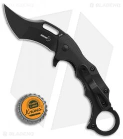 Boker Plus Wildcat Karambit Liner Lock Flipper Knife (2.8" Black) 01BO769 -Boker Boker Plus Wildcat Karabit black BHQ 68522 er bottlecap