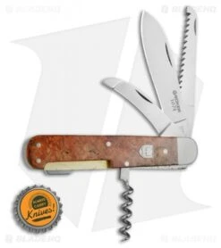 Boker Quadro 1674 Pocket Knife 4.375" Amboina Root Wood 110545 -Boker Boker Quadro 1674 Amboina Root Wood 110545 BHQ 71015 jr bottlecap