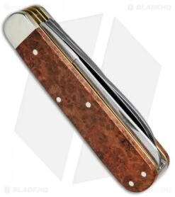 Boker Quadro 1674 Pocket Knife 4.375" Amboina Root Wood 110545 -Boker Boker Quadro 1674 Amboina Root Wood 110545 BHQ 71015 jr side