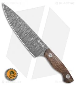 Boker Vox Saga 7.75" Damascus Chef's Kitchen Knife Castle Wood -Boker Boker Saga Damascus Chefs Knife 132367DAM BHQ 116566 LS Bottlecap