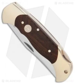 Boker Scout Classic Gold Lockback Knife Desert Ironwood (3.1" Satin) 114120 -Boker Boker Scout Classic Gold Desert Ironwood satin BHQ 86597 er spine