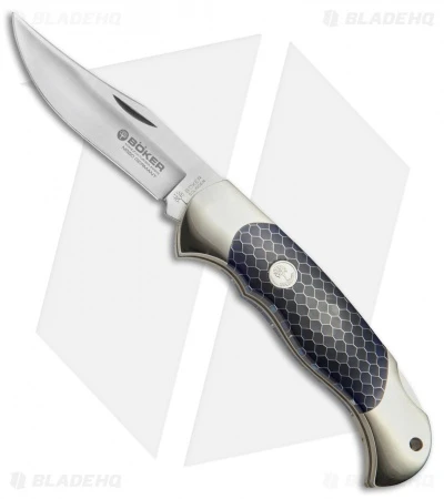 Boker Scout Lockback Knife Blue Honeycomb (3.125" Satin) 112503 1 Boker Scout Lockback Knife Blue Honeycomb (3.125" Satin) 112503