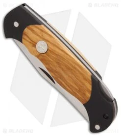 Boker Scout Lightweight Lockback Knife Olive Wood (3.1" Satin) 112095 -Boker Boker Scout Lightweight Olive satin BHQ 86575 er spine