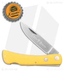 Boker Small Range Buster Lockback Knife Yellow Delrin (2.9" Satin) 110865 -Boker Boker Small Range Buster Lockback Knife Yellow Delrin Satin BHQ 146770 td size