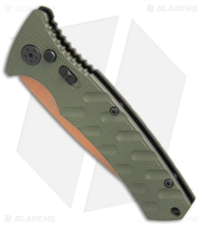 Boker Strike Desert Warrior Automatic Knife OD Green (3.25" D2 Copper) 3 Boker Strike Desert Warrior Automatic Knife OD Green (3.25" D2 Copper) - Image 3