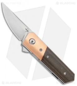 Boker Stubby Kwaiken Exclusive Flipper Knife Cu/Green Micarta (2" Satin)