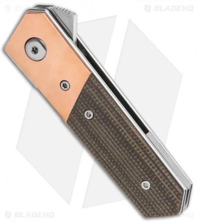 Boker Stubby Kwaiken Exclusive Flipper Knife Cu/Green Micarta (2" Satin) 2 Boker Stubby Kwaiken Exclusive Flipper Knife Cu/Green Micarta (2" Satin) - Image 2