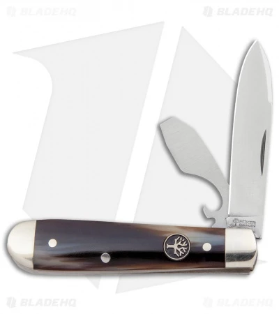 Boker Swell-End Jack Traditional Pocket Knife Synthetic Dark Horn (2.6" Satin) 1 Boker Swell-End Jack Traditional Pocket Knife Synthetic Dark Horn (2.6" Satin)