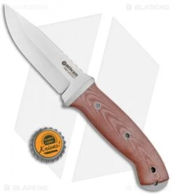 Boker T3 Fixed Blade Knife Brown Micarta (4.25" Satin) -Boker Boker T3 Fixed Brown Micarta Satin 120665 BHQ 100337 jr bottlecap