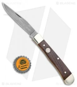 Boker Trapper 150th Anniversary Damascus Series Pocket Knife 4.125" Chestnut -Boker Boker Trapper 150th Anniversary Damascus Series Chestnut 115004DAM BHQ 94319 jr bottlecap