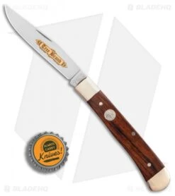 Boker Trapper Classic Gold Pocket Knife 4.125" Desert Ironwood 114004 -Boker Boker Trapper Classic Gold 114004 BHQ 86933 er bottlecap