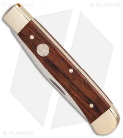 Boker Trapper Classic Gold Pocket Knife 4.125" Desert Ironwood 114004 -Boker Boker Trapper Classic Gold 114004 BHQ 86933 er spine