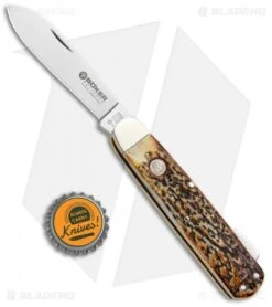 Boker Tree Brand Hunting Knife Mono Lockback Stag (3.25" Satin) 110615 7 Boker Tree Brand Hunting Knife Mono Lockback Stag (3.25" Satin) 110615 -Boker Boker Tree Brand Hunting Mono LB Stag Satin 110615 BHQ 94756 jr bottlecap