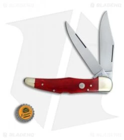 Boker Tree Brand L.E. Trapper Double Lockback Pocket Knife 5.25" Smooth Red Bone -Boker Boker Tree Brand LE Trapper Double smooth red bone BHQ 78495 er bottlecap 1