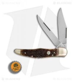 Boker Tree Brand L.E. Trapper Double Lockback Pocket Knife 5.25" Honeycomb Bone -Boker Boker Tree Brand LE Trapper double honeycomb bone BHQ 78490 er bottlecap