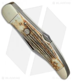 Boker Tree Brand L.E. Trapper Double Lockback Pocket Knife 5.25" Stag -Boker Boker Tree Brand LE Trapper double stag BHQ 78493 er spine