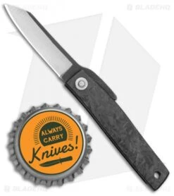 Boker Higonokami Bonsai Hikari Slip Joint Knife Carbon Fiber (1.6" Two-Tone) -Boker Higonokami Bonsai Hikari CF BHQ 126244 jr bottlecap
