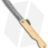 Boker Higonokami Bonsai Hikari Slip Joint Knife Brass (1.6" Damascus)