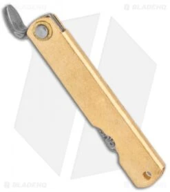 Boker -Boker Higonokami Bonsai Irogane Hoseki Brass Damascus BHQ 126248 jr spine