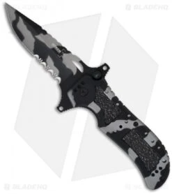 Boker Plus Camo Defender Liner Lock Knife (3.375" Gray Serr) 01BO119