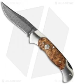 Boker Scout Lock Back Knife Amboina Wood (3.125" Damascus) 112032DAM