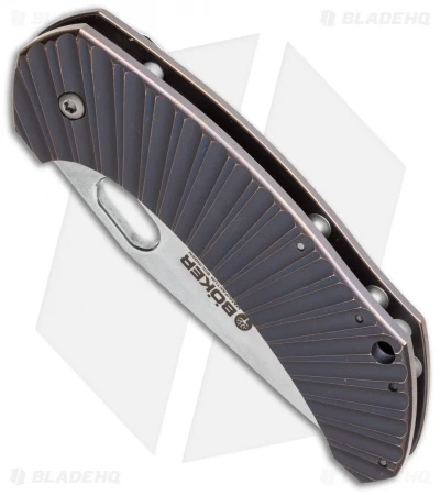 Boker Aurora Frame Lock Knife Titanium (3.25" Stonewash) 112629 3 Boker Aurora Frame Lock Knife Titanium (3.25" Stonewash) 112629 - Image 3