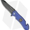 Boker Air Force Rescue Flipper Liner Lock Knife Blue (3.375" Black Serr) 01LL473