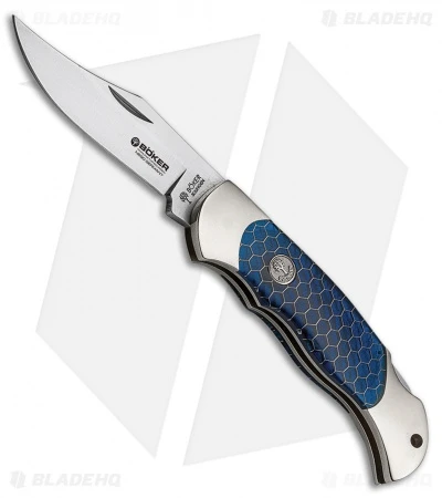 Boker Boyscout Folding Knife Blue Honeycomb (2.25" Satin) 112603 1 Boker Boyscout Folding Knife Blue Honeycomb (2.25" Satin) 112603