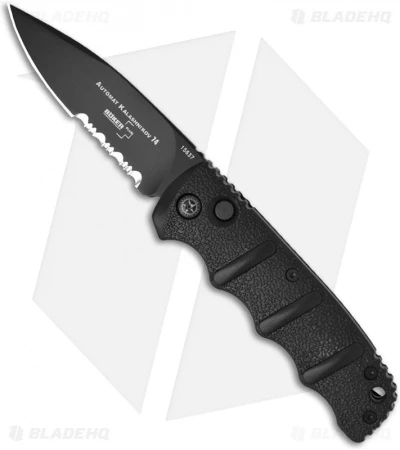 Boker Kalashnikov 74 Automatic Knife (3.25" Black D2 Serr) 1 Boker Kalashnikov 74 Automatic Knife (3.25" Black D2 Serr)