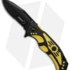 Boker Plus Savior 3 Liner Lock Knife Black/Yellow (3.3" Black Serr) 01BO322