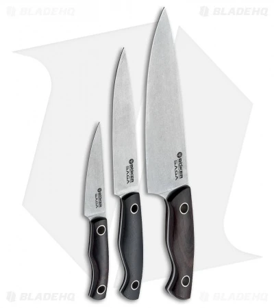 Boker Vox Saga 3-Piece Kitchen Knife Set Grenadill Wood 1 Boker Vox Saga 3-Piece Kitchen Knife Set Grenadill Wood